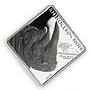 Cameroon 1500 francs Rhinoceros Noir Animal proof silver coin 2010