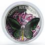 Tokelau 5 dollars Ornithoptera Priamus Butterfly colored proof silver coin 2012