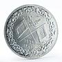 Ras al-Khaimah 5 riyals Crossed Flags proof silver coin 1969