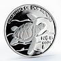 Mexico 5 pesos Pacific Ridley Sea Turtle proof silver coin 1994