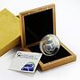 Cook Islands 5 dollars Imperial Faberge in Cloisonne Blue Egg silver coin 2010