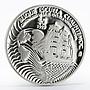 Mexico 5 pesos Naval training ship Cuauhtemoc proof silver coin 1999