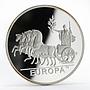 Andorra 10 diners Europa in chariot proof silver coin 2001