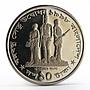 Bangladesh 10 taka Opening of Bangabandhu Jamuna Bridge proof nickel coin 1998