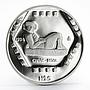 Mexico 5 pesos Precolombina Chaac Mool Statue Sculpture proof silver coin 1994