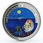 Palau 20 dollars Independence October Marine Life Fish colored silver coin 1994