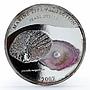 Palau 5 dollars Marine Life Protection series Pearl colored silver coin 2007