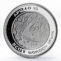 Paraguay 150 guaranies Apollo 15 Scott Worden Irwin proof silver coin 1975