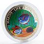 Ghana 500 sika Marine Life Protection Fishes colored proof silver coin 1997