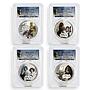 Niue set of 4 coins Star Wars Darth Vader PL-70 PCGS silver coin 2011