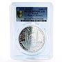 Gabon 1000 francs Mosque Heart of Chechnya Kadyrov PR70 PCGS silver coin 2015