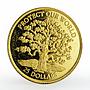 Niue 25 dollars Protect our World Tree proof gold coin 1996