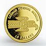 Nauru 10 dollars National Museum in Nuremburg proof gold coin 2005