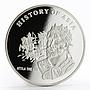 Mongolia 1000 togrog History of Asia Attila the Hun proof silver coin 2003