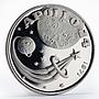 Fujairah 10 riyals Apollo XIV Moon Landing Program proof silver coin 1970