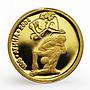 Bulgaria 5 leva Olympic Games Wrestling Athens sport proof gold coin 2002