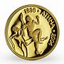 Bulgaria 5 leva Olympic Games Running Athens sport proof gold coin 2002