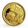 Bulgaria 5 leva Olympic Games Swimming Athens sport proof gold coin 2002