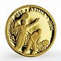 Bulgaria 5 leva Olympic Games Tennis Athens sport proof gold coin 2002