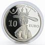 Spain 10 euro Painter Salvador Dali Bust of a Woman Art proof silver coin 2009