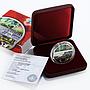 Cameroon 1000 francs 100th Anniversary of Karelia Crane Deer silver coin 2019