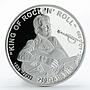 Gambia 20 dalasis Elvis Presley King of Rock singer proof silver coin 2015