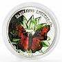 Cameroon 1000 francs Charaxes Fournierae butterfly colored silver coin 2011