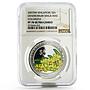 Singapore $5 Orchid Flowers Dendrobium Singa Mas PF70 NGC silver coin 2007