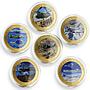Isle of Man set of 6 coins Royal Air Force Centenary gilded copper coins 2018