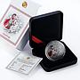 Cameroon 1000 francs Spartacus gladiator battle colored silver coin 2018