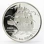 Togo 1000 francs Adler von Lubeck German Sailing Ship proof silver coin 2001