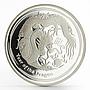 Australia 1 dollar Year of the Dragon Lunar Calendar Series II silver coin 2012