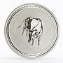 Australian 1 dollar Year of the Ox Lunar Series I 1 oz Silver Coin 2009