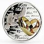 Niue 2 dollars Love Forever Doves Wedding colored proof silver coin 2011