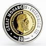 Namibia 10 dollars Great Monarchs Friedrich III gilded proof silver coin 2009