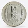 Mexico 5 pesos Hacha Ceremonial Statue silver coin 1998