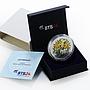 Laos 70000 kip Spring Mood series Flowers and Butterflies silver coin 2017