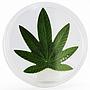 Benin 100 francs Cannabis Sativa colored silverplated CuNi coin 2011
