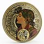 Niue 1 dollar Alphonse Mucha Zodiac Series Sagittarius gilded silver coin 2011