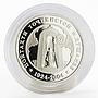 Tajikistan 3 somoni 80th Anniversary of Dushanbe City silver coin 2004