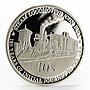 Fiji 10 dollars Trains Railways John Bull Steam Locomotive silver coin 2010