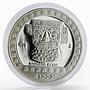 Mexico 100 pesos Precolombina Brasero Efigie Statue silver coin 1992