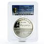 Iraq 1 dinar Tharthar Euphrates Canal PR64 PCGS proof silver coin 1977