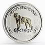 Australia 1 dollar Year of the Tiger 2010 Lunar Series I gilded silver coin 2007