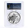 Mexico 5 pesos Pacific Ridley Sea Turtle PR69 PCGS proof silver coin 1994