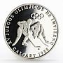 Panama 1 balboa Calgary Olympic Winter Games series Hockey silver coin 1988