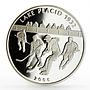 Mongolia 500 togrog Lake Placid Olympic Games Hockey Sports silver coin 2006