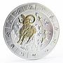 Rwanda 1000 francs Zodiac Signs series Aries gilded silver coin 2009