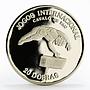 Sao Tome and Principe 20 dobras International Games Gymnastics nickel coin 1984