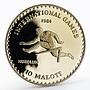 Lesotho 10 maloti International Games Hurdling proof nickel coin 1984